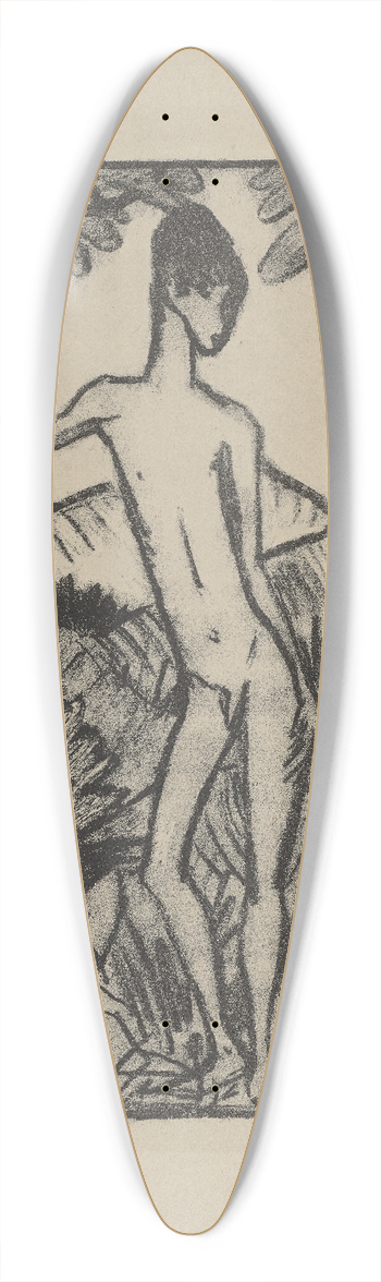 Otto Mueller - Stehender Knabe und zwei Mdchen II 39.3 inch art pintail longboard deck