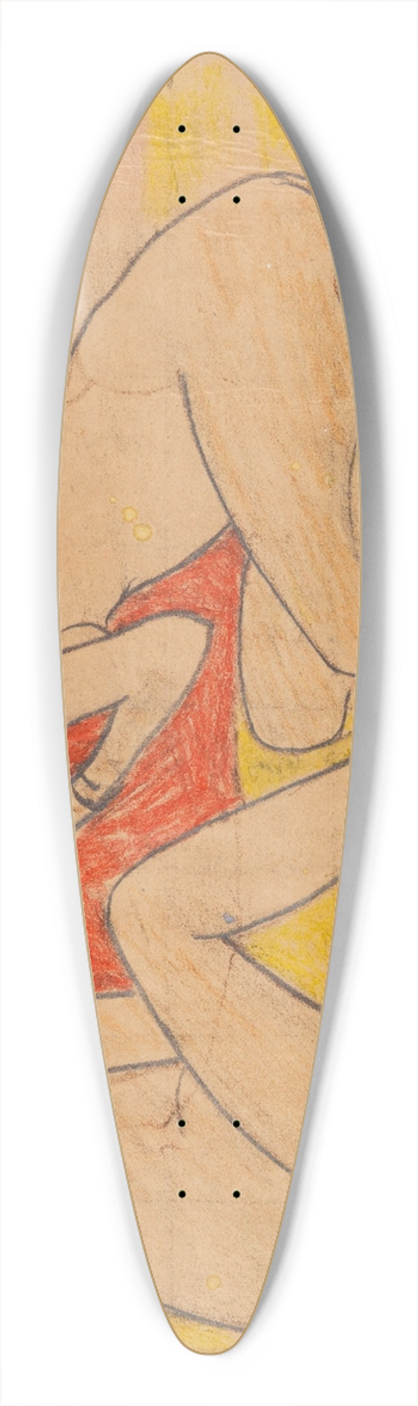 Otto Mueller - Zwei Mdchen 39.3 inch art pintail longboard deck