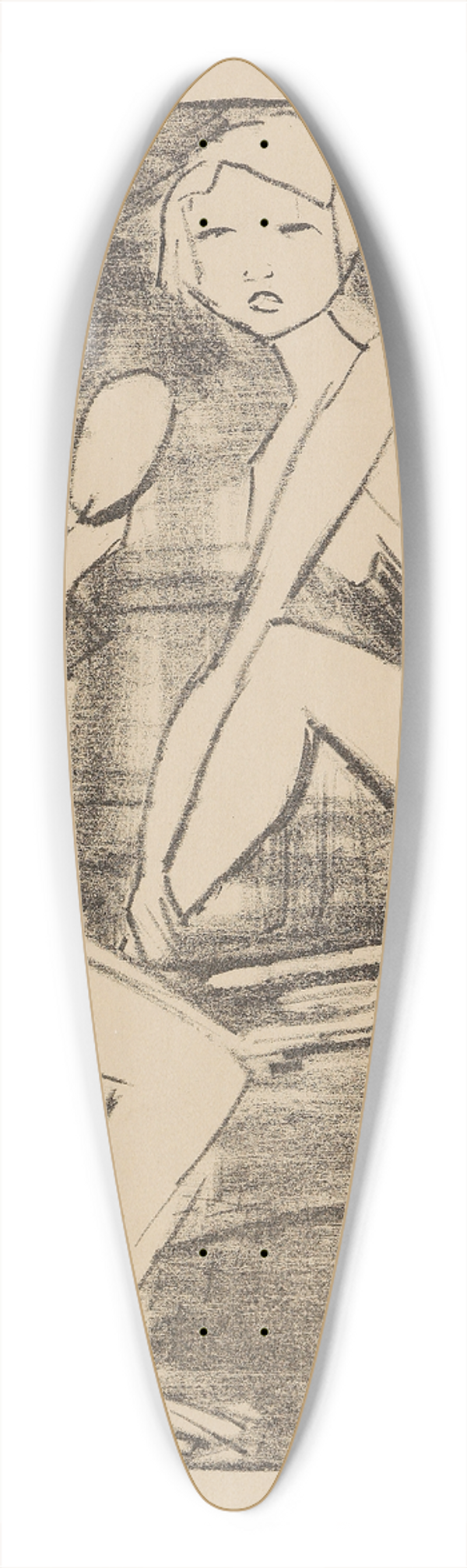 Otto Mueller - Zwei Mdchen mit Handspiegel 39.3 inch art pintail longboard deck