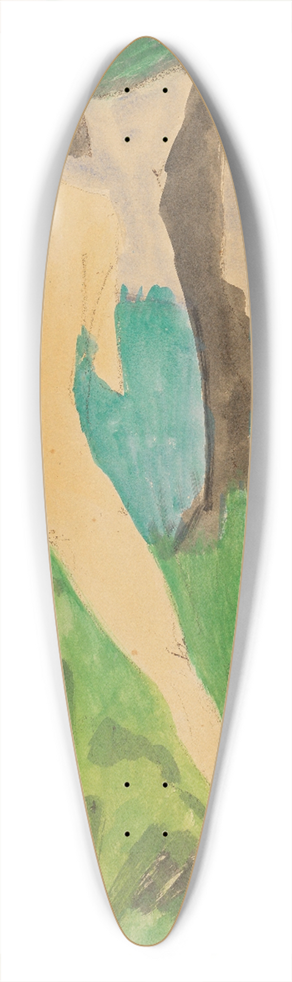 Otto Mueller - Zwei weibliche Akte in Landschaft 39.3 inch art pintail longboard deck
