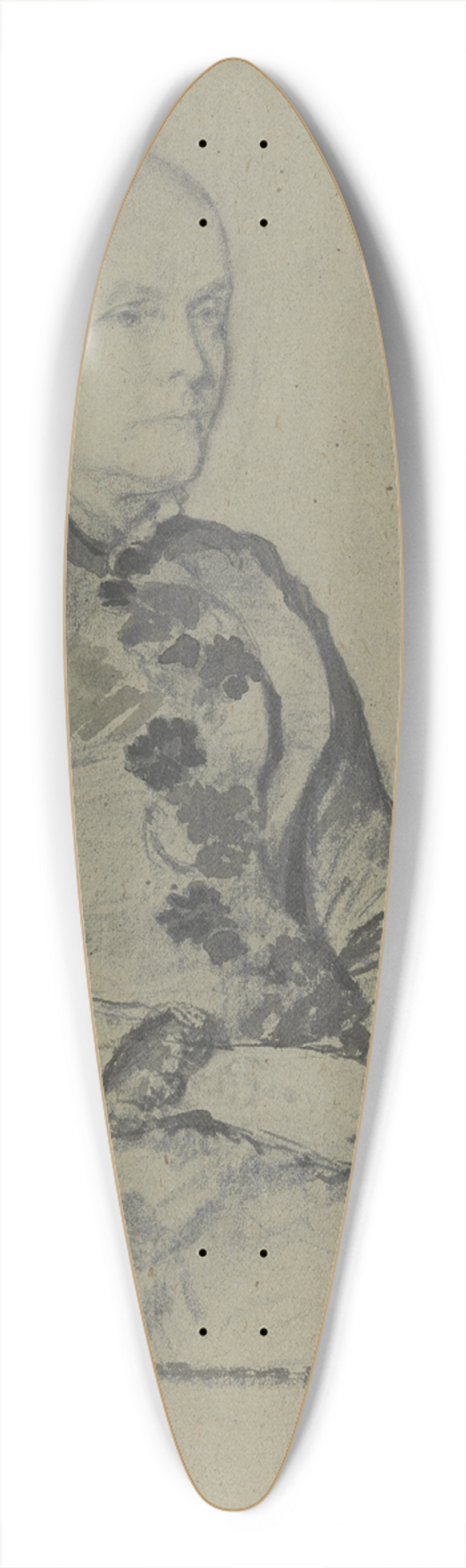 Otto Scholderer - Bildnis Amalie Scholderer, der Schwgerin des Knstlers 39.3 inch art pintail longboard deck
