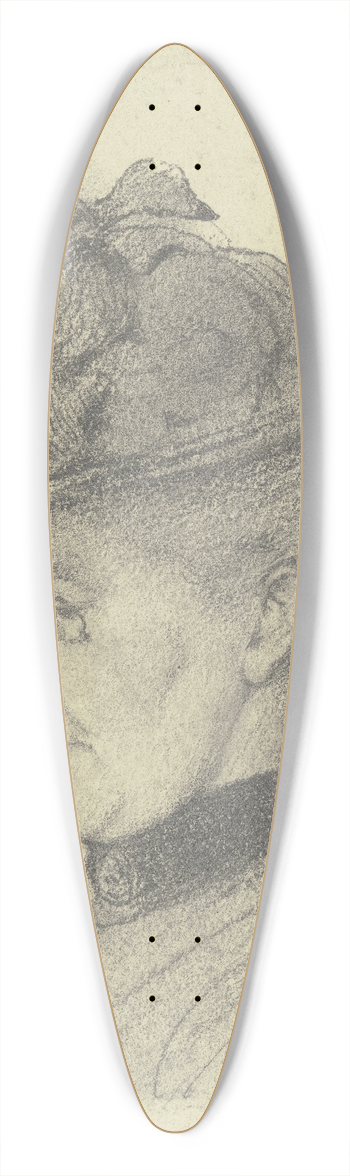 Otto Scholderer - Bildnis Luise Scholderer mit Hut 39.3 inch art pintail longboard deck