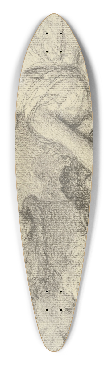 Otto Scholderer - Gemseverkuferin 39.3 inch art pintail longboard deck