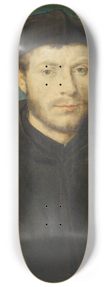 Corneille de Lyon - Portrait of a Man 8.25 inch art skate deck