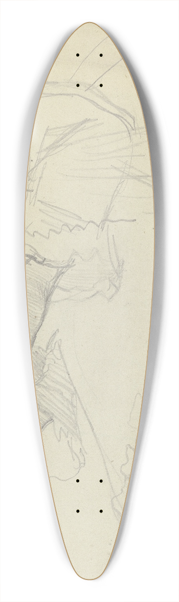 Otto Scholderer - Luise Scholderer, ein Buch lesend, Detail der Hand 39.3 inch art pintail longboard deck