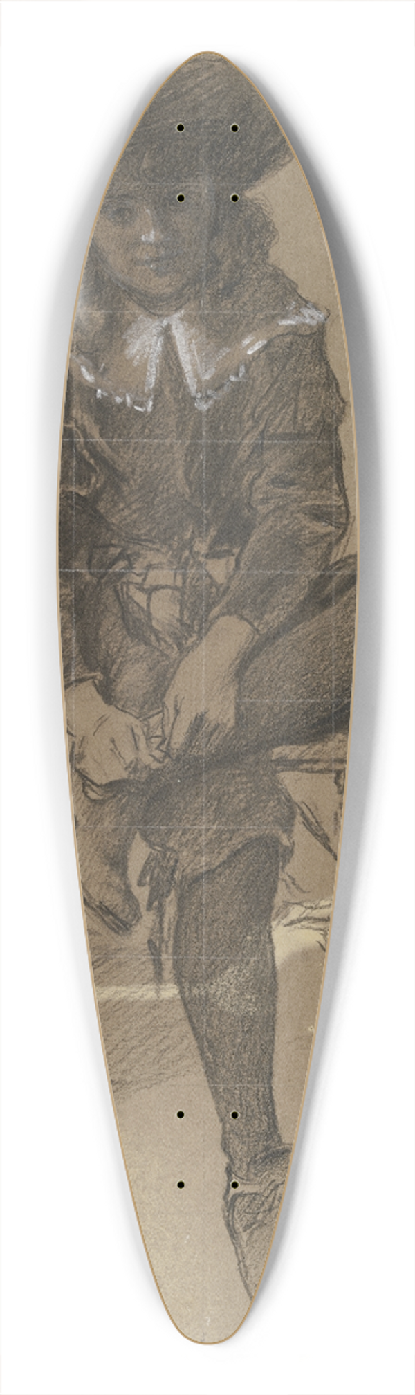 Otto Scholderer - Sitzender Knabe in historischer Tracht aus der Vorbereitung zum Kostmball 39.3 inch art pintail longboard deck