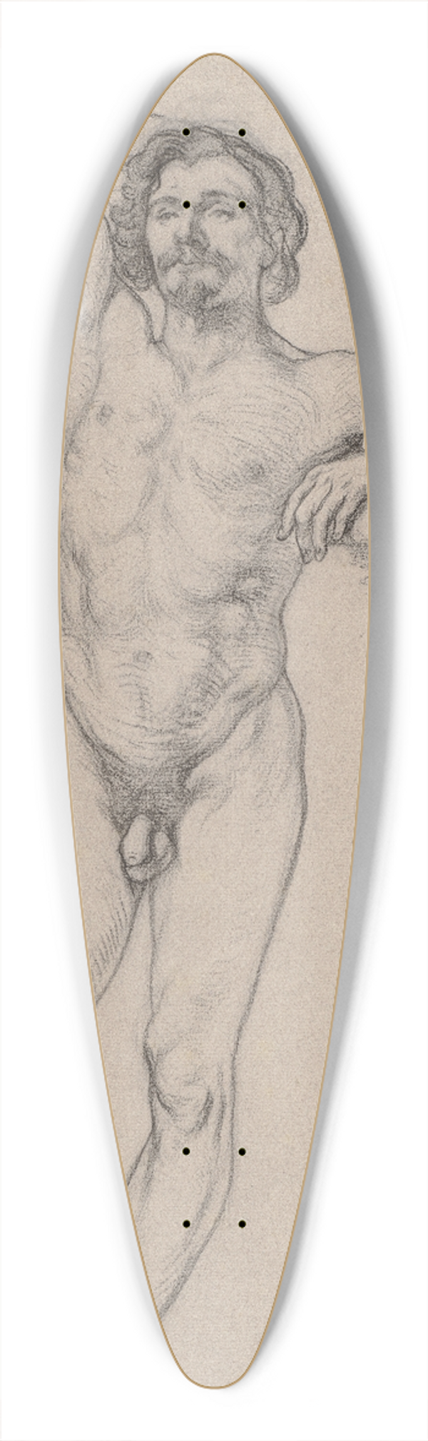 Otto Scholderer - Stehender mnnlicher Akt 39.3 inch art pintail longboard deck