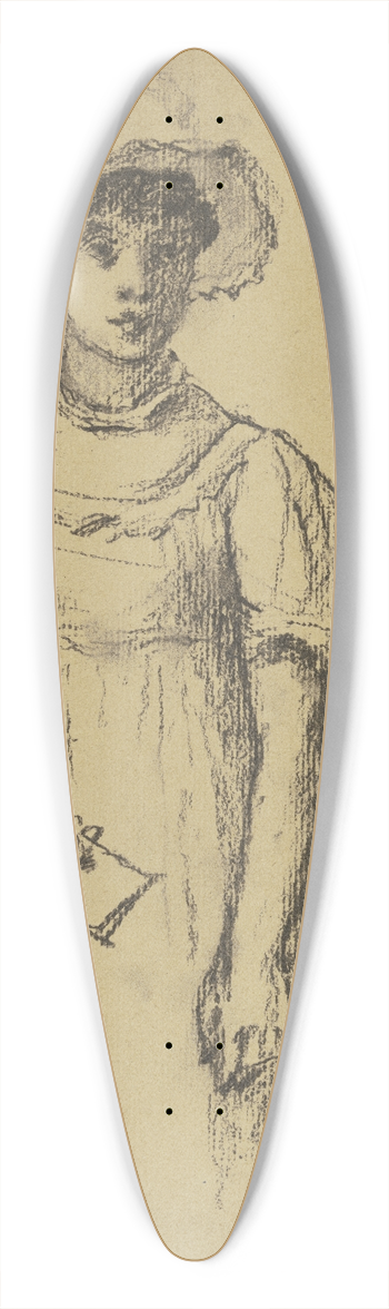 Otto Scholderer - Stehendes Mdchen mit Brief 39.3 inch art pintail longboard deck