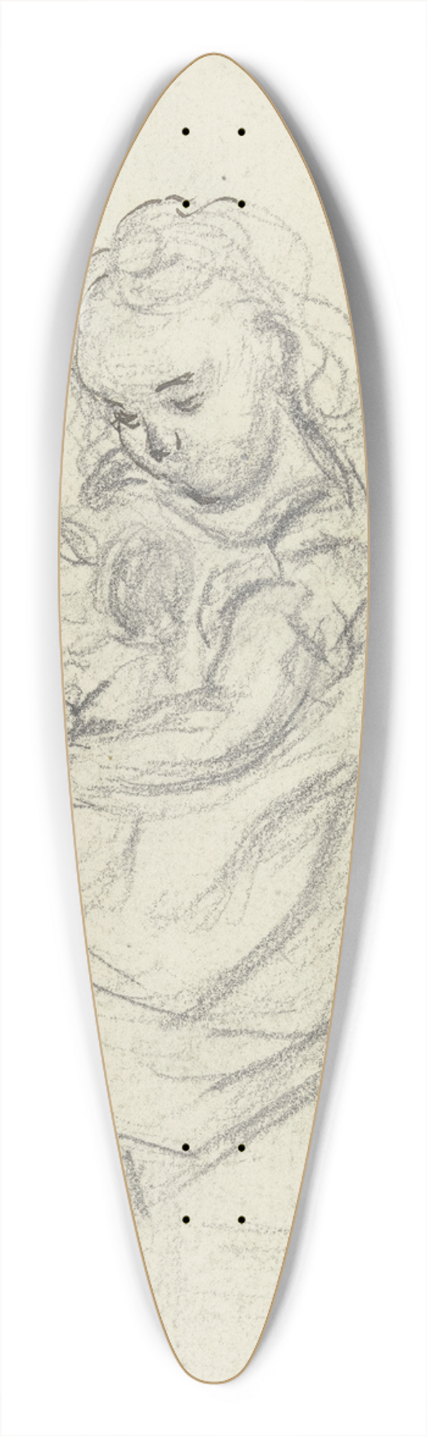 Otto Scholderer - Tea with Dolly 39.3 inch art pintail longboard deck