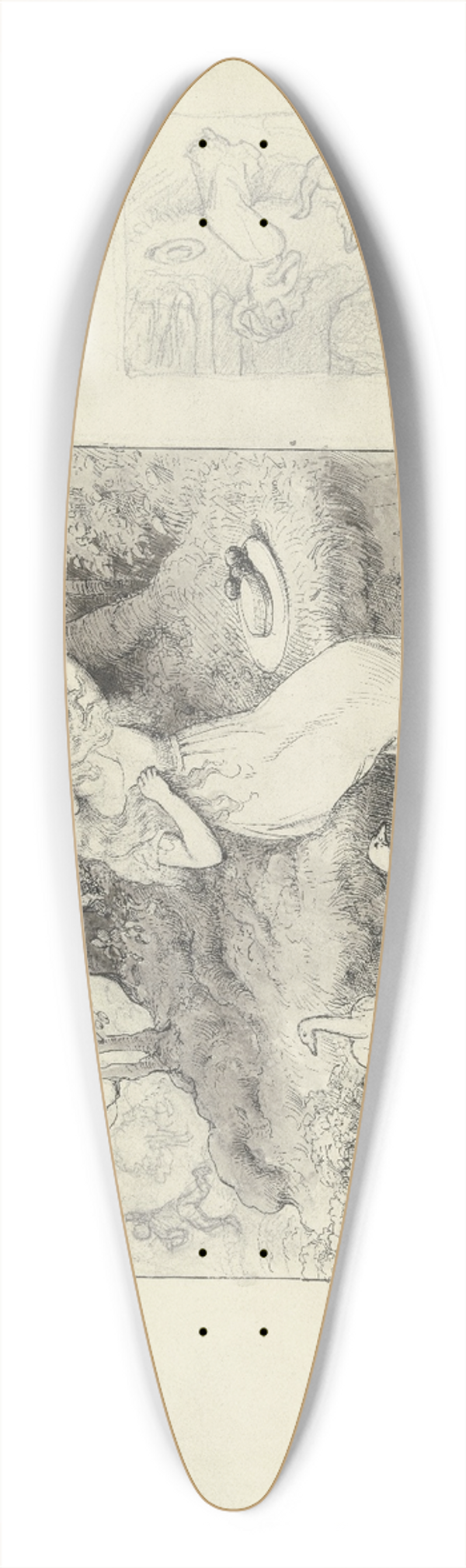 Otto Scholderer - The Goose Girl 39.3 inch art pintail longboard deck