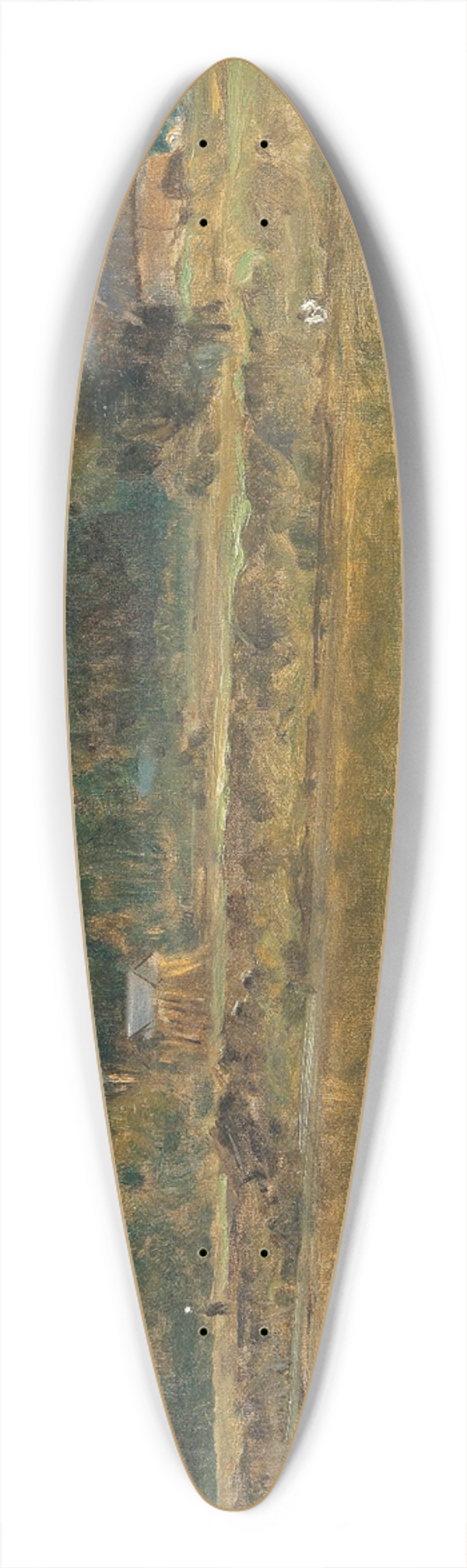 Otto von Thoren - Eine Flusslandschaft 39.3 inch art pintail longboard deck