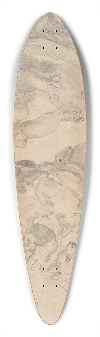 Paolo Pagani - The Discovery of Romulus and Remus 39.3 inch art pintail longboard deck