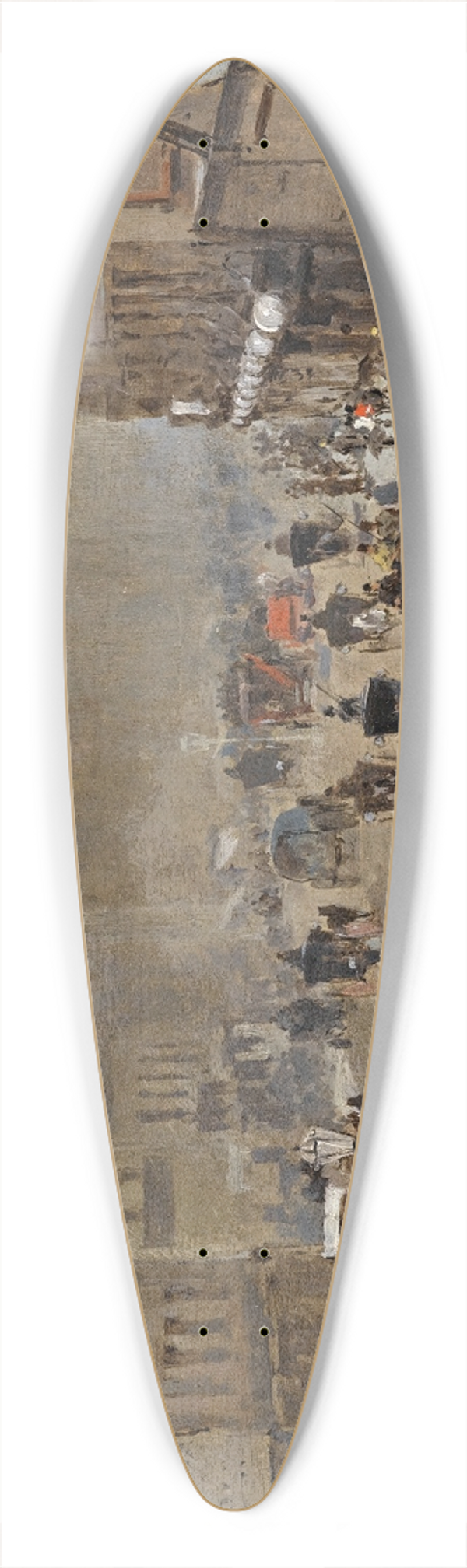 Paolo Sala - Tottenham Court Road, London 39.3 inch art pintail longboard deck
