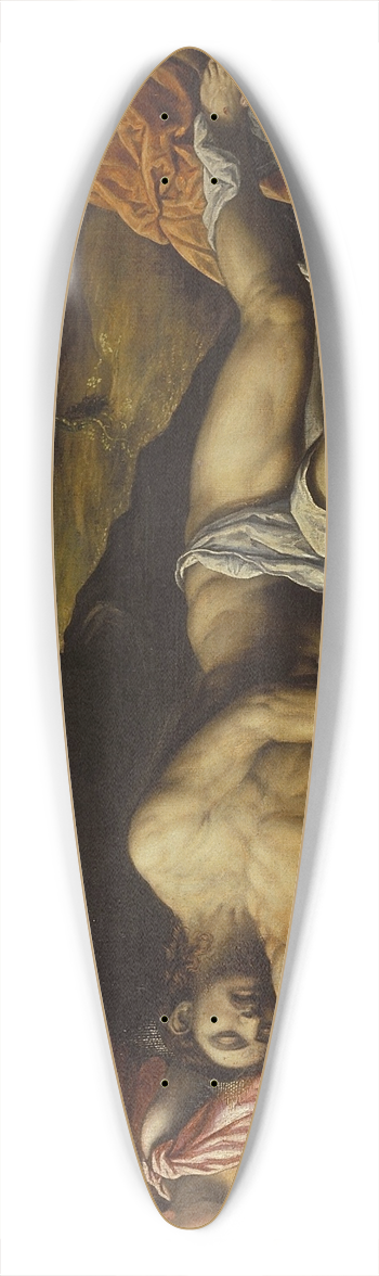 Paris Bordone - Dead Christ mourned by angels 39.3 inch art pintail longboard deck