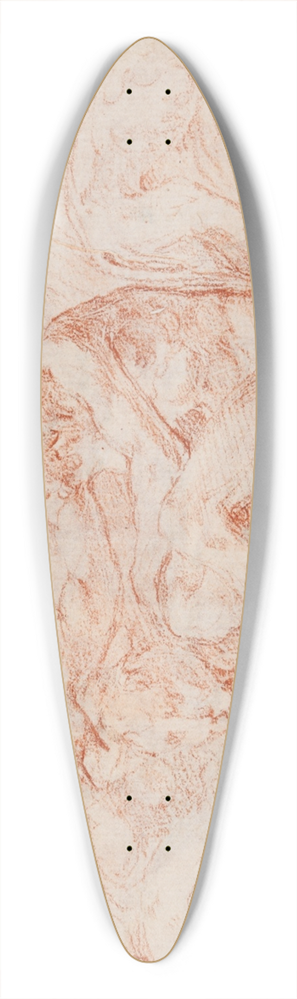 Parmigianino - Daniel in the lions den 39.3 inch art pintail longboard deck