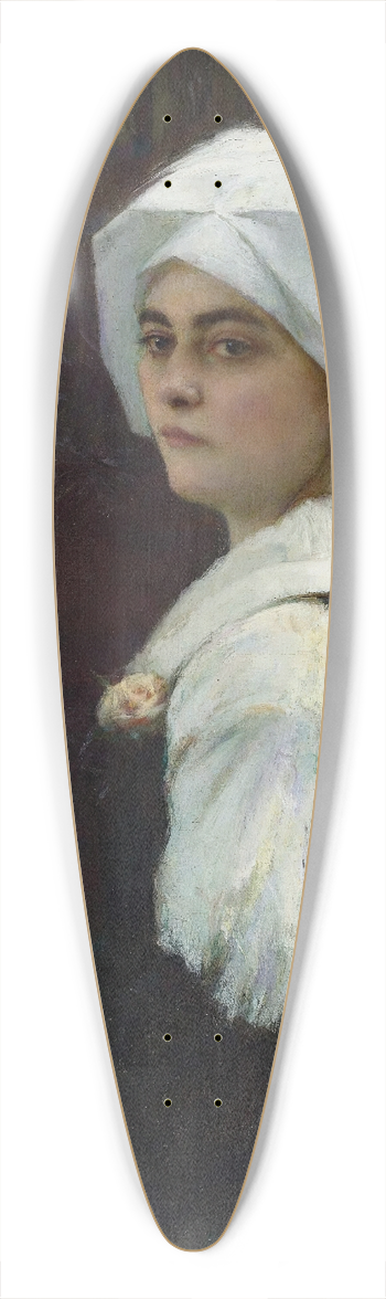 Pascal-Adolphe-Jean Dagnan-Bouveret - Breton Girl 39.3 inch art pintail longboard deck