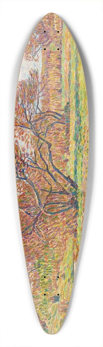 Paul Baum - Landscape in Arles 39.3 inch art pintail longboard deck