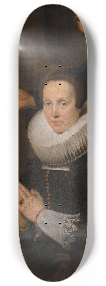 Cornelis de Vos - Barbara Kegeleers and Saint Barbara 8.25 inch art skate deck