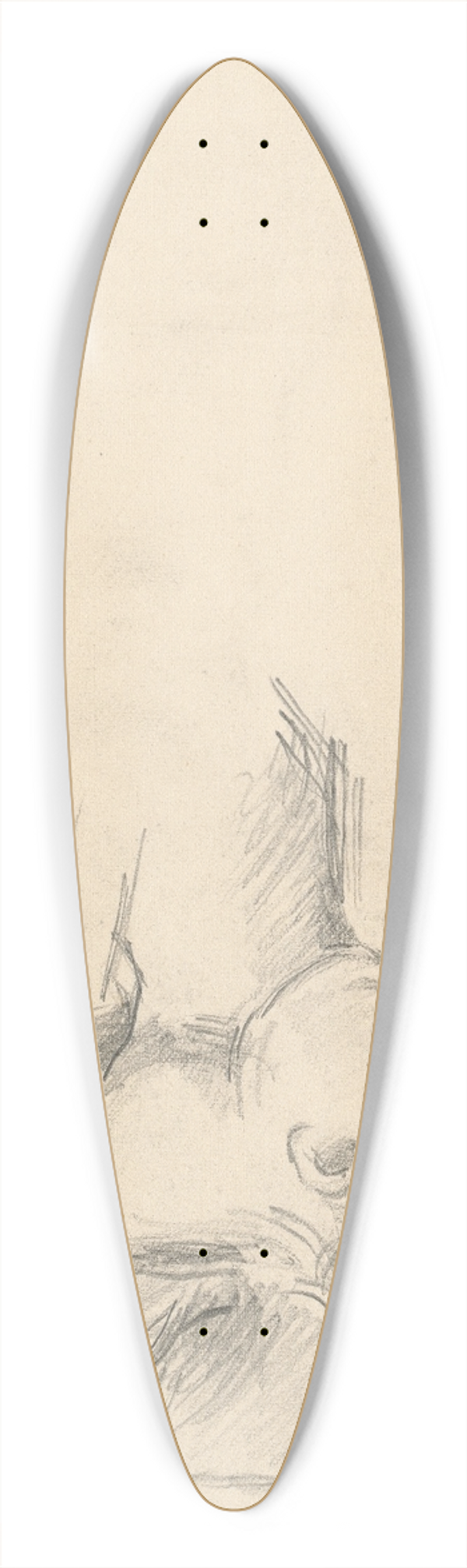 Paul Czanne - Man Bending Forward 39.3 inch art pintail longboard deck