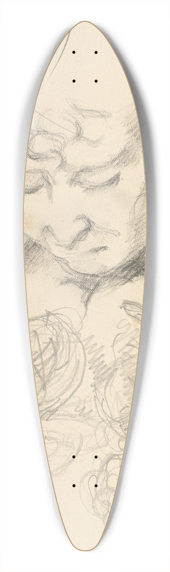 Paul Czanne - Studies Including Madame Czanne 39.3 inch art pintail longboard deck