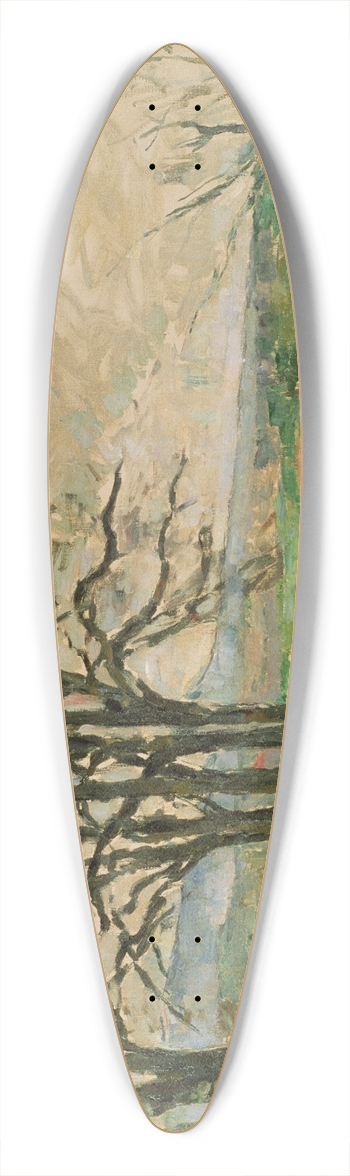 Paul Czanne - The Bare Trees at Jas de Bouffan 39.3 inch art pintail longboard deck