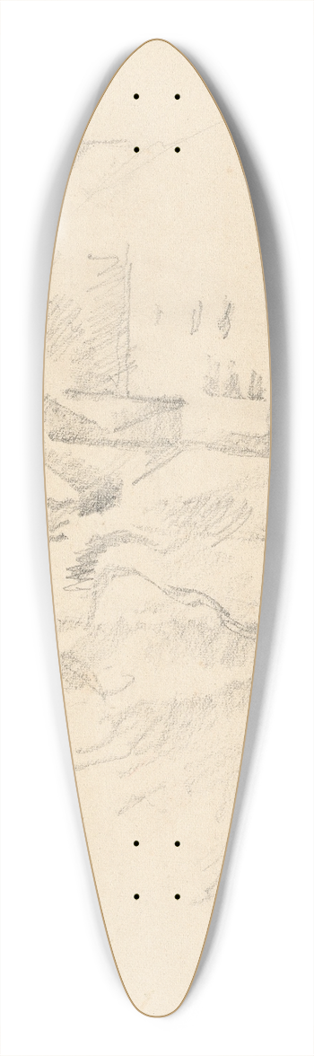 Paul Czanne - The Plaster Mill (La Moulin  pltre) 39.3 inch art pintail longboard deck