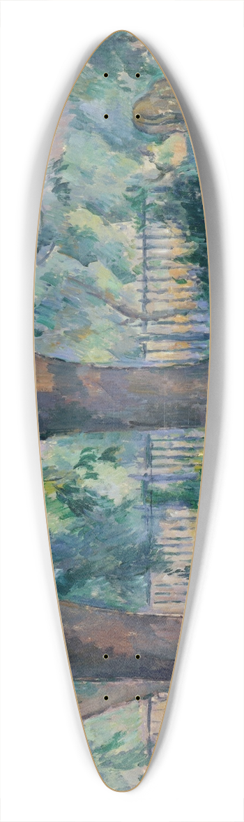 Paul Czanne - The Pool at Jas de Bouffan 39.3 inch art pintail longboard deck
