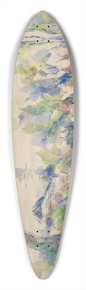 Paul Czanne - The Terrace at the Garden at Les Lauves 39.3 inch art pintail longboard deck