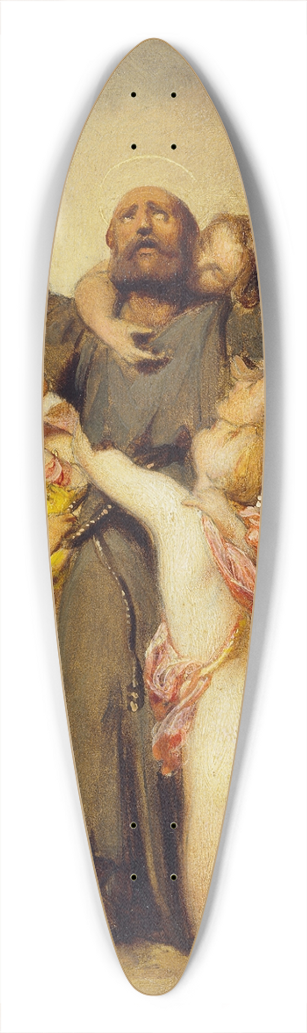 Paul Delaroche - The Temptation of Saint Anthony 39.3 inch art pintail longboard deck