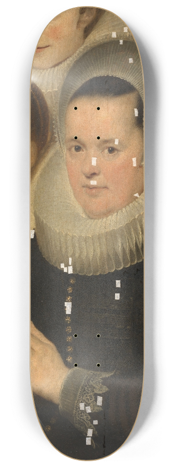 Cornelis de Vos - Wife of the donor with five daughters 8.25 inch art skate deck