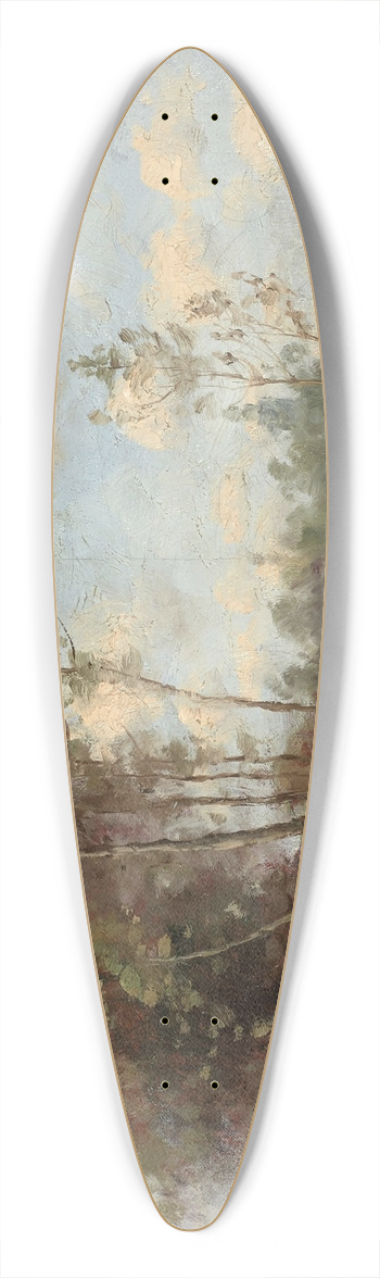 Paul Dsir Trouillebert - LYvre au moulin Rabot 39.3 inch art pintail longboard deck