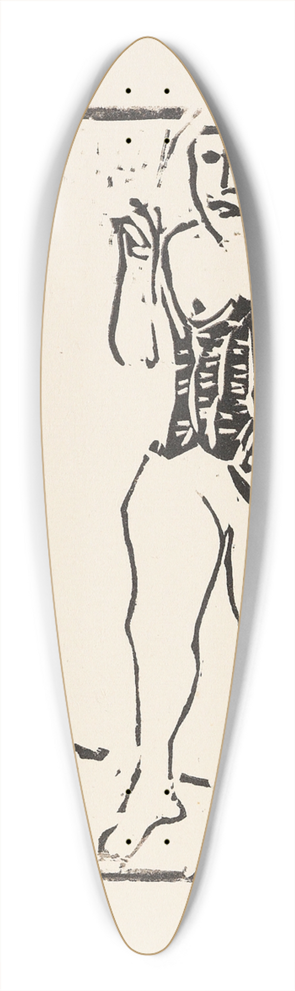 Paul Gangolf - Mdchen im schwarzen Leibchen 39.3 inch art pintail longboard deck
