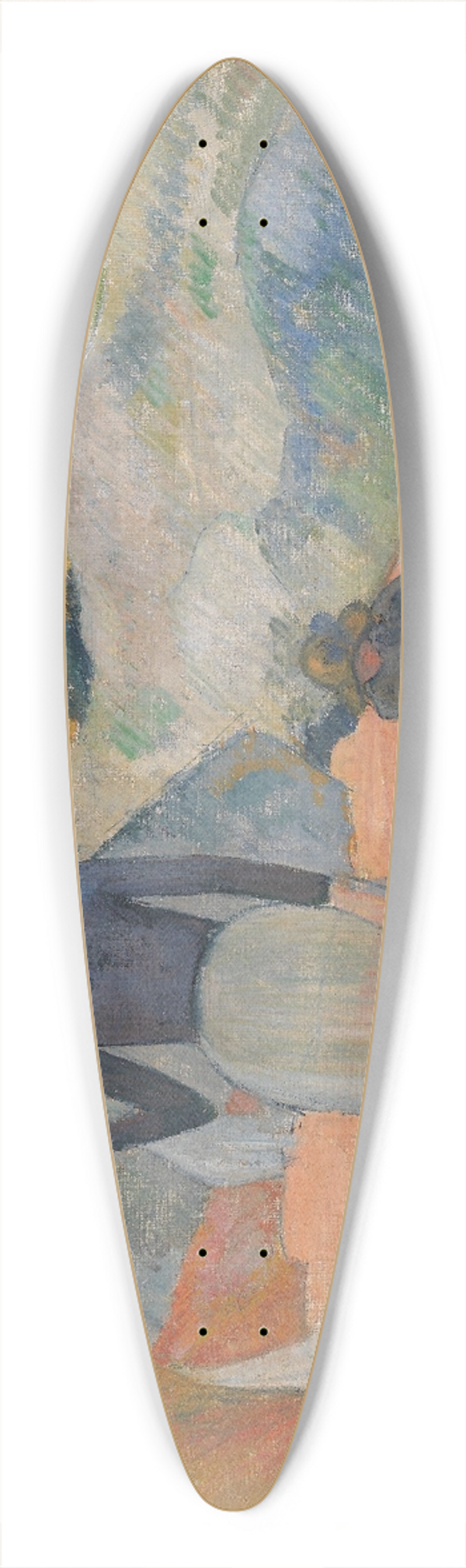 Paul Gauguin - Beach Scene 39.3 inch art pintail longboard deck