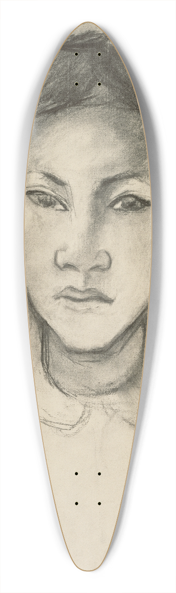 Paul Gauguin - Head of a Tahitian Woman 39.3 inch art pintail longboard deck