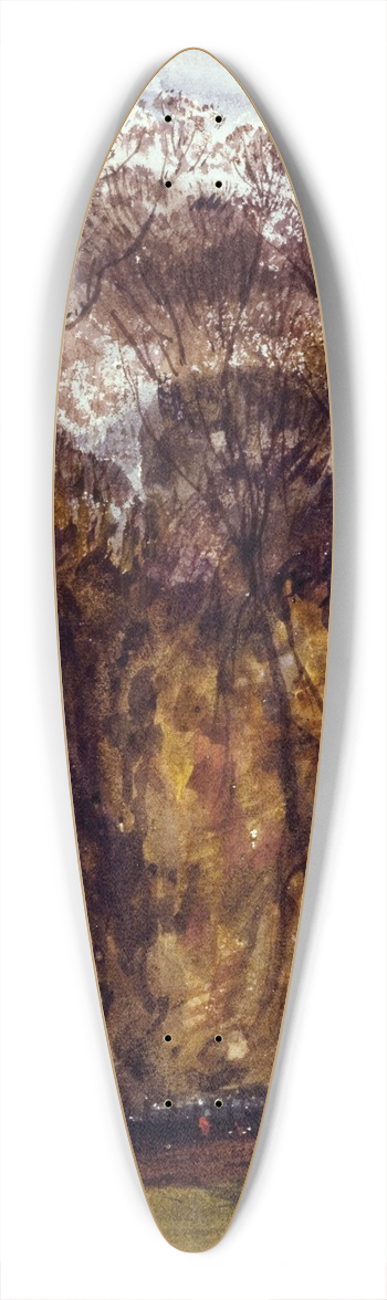 Paul Huet - Les ormes  Saint-Cloud 39.3 inch art pintail longboard deck