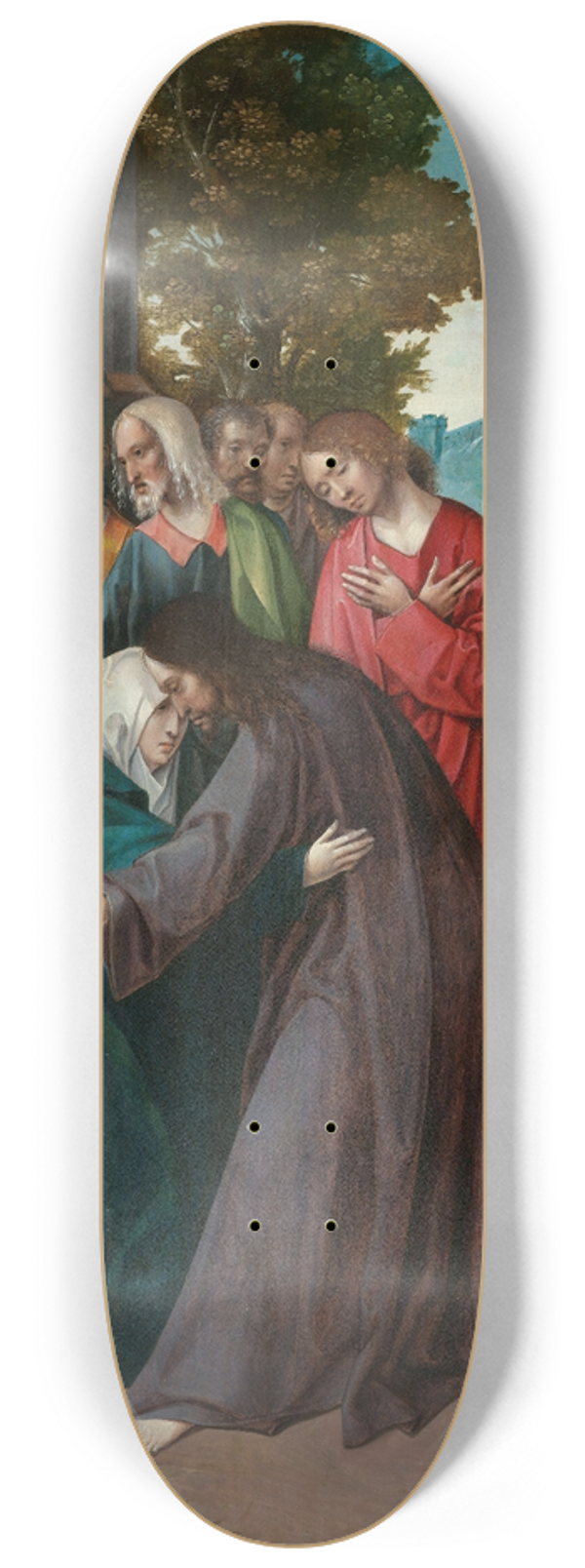 Cornelis Engebrechtsz - Christ Taking Leave of his Mother 8.25 inch art skate deck