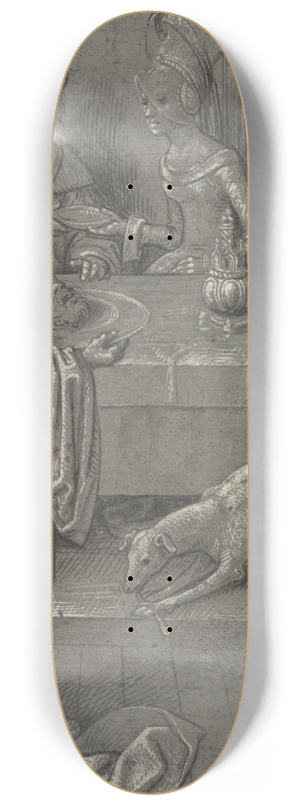 Cornelis Engebrechtsz - Salome with the Head of John the Baptist 8.25 inch art skate deck