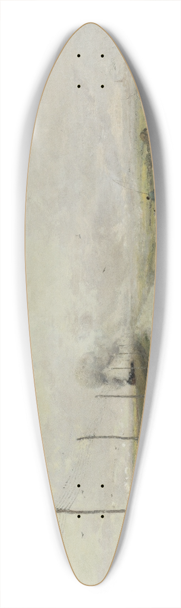 Paul Joseph Constantin Gabril - Landscape with a train 39.3 inch art pintail longboard deck