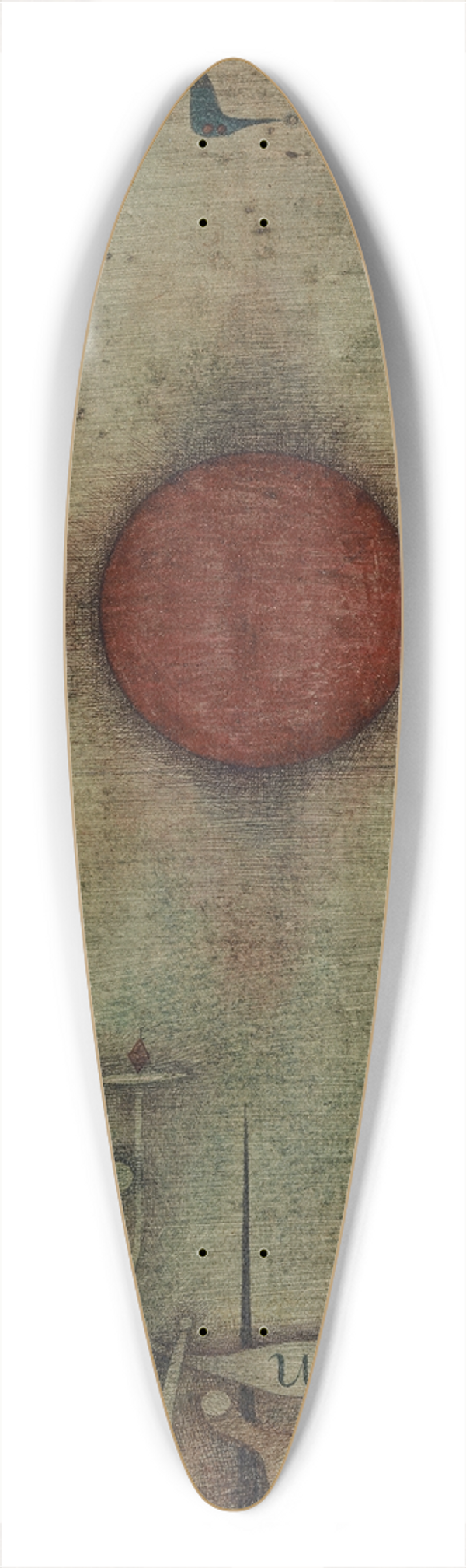 Paul Klee - Ad marginem 39.3 inch art pintail longboard deck