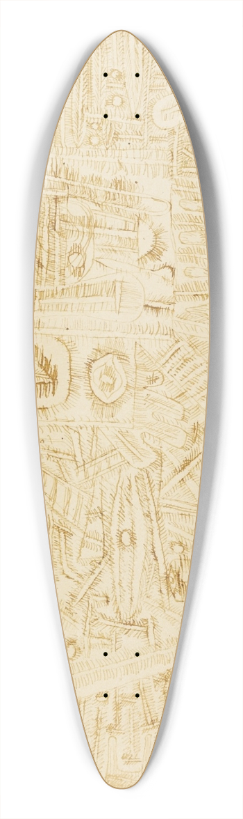 Paul Klee - Bazar-Stilleben (Bazaar still life) 39.3 inch art pintail longboard deck