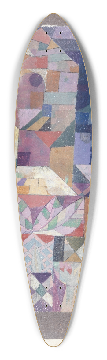Paul Klee - Castle Garden 39.3 inch art pintail longboard deck