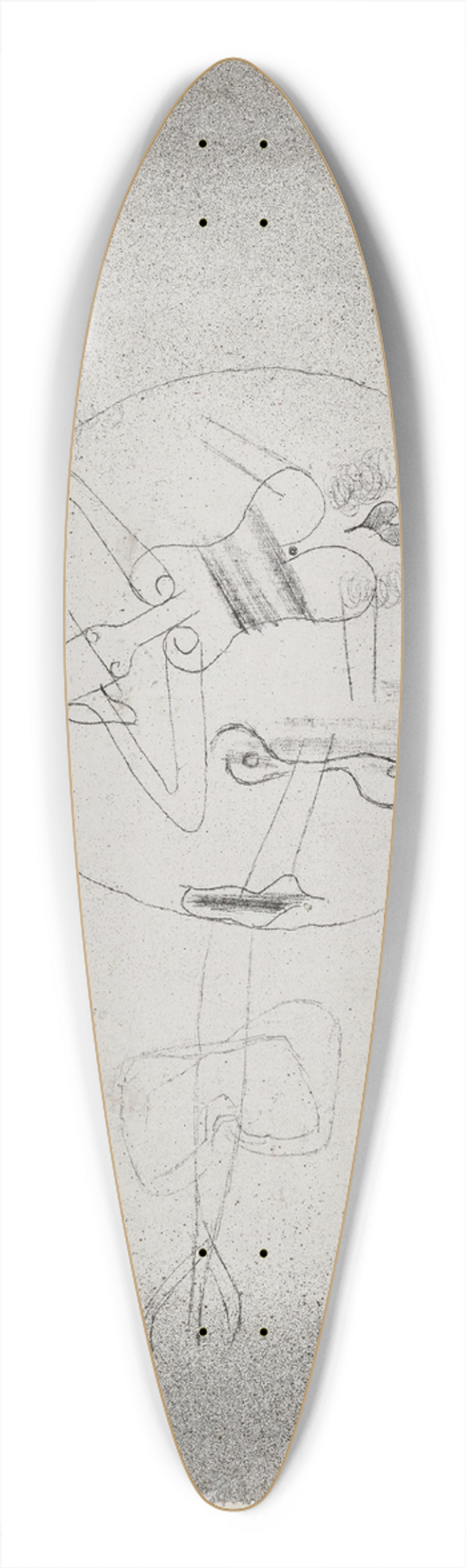 Paul Klee - Der Verliebte (The Man in Love) 39.3 inch art pintail longboard deck