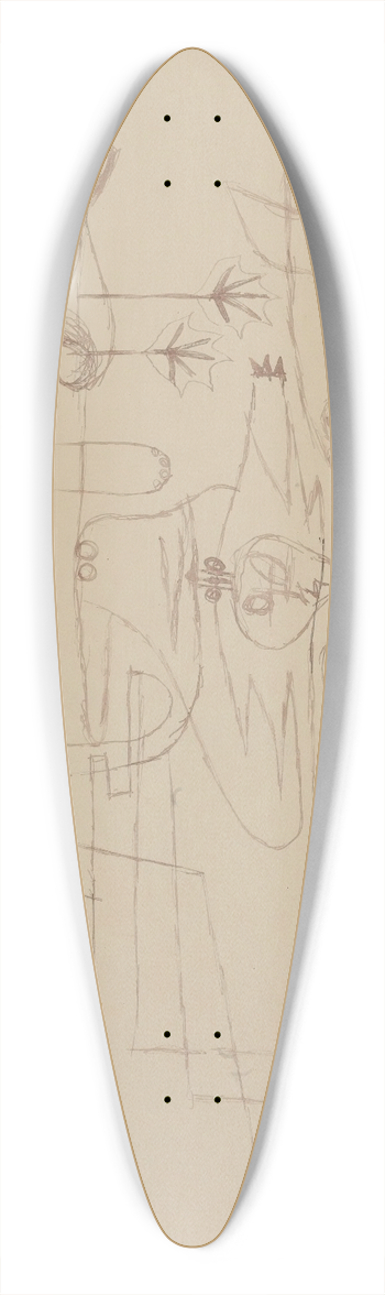 Paul Klee - Drawing For Bird Islands 39.3 inch art pintail longboard deck