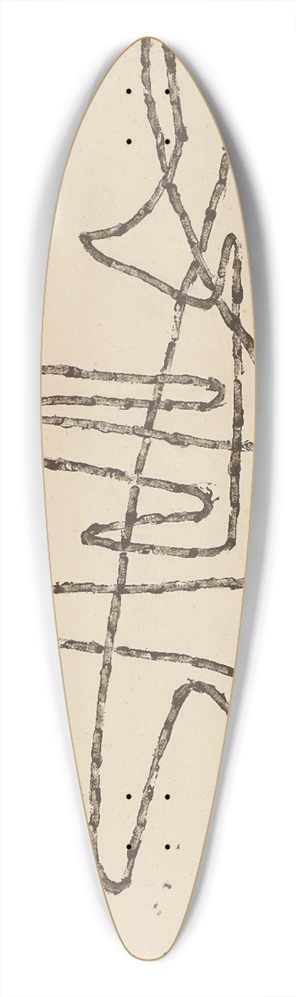 Paul Klee - from dry branches 39.3 inch art pintail longboard deck