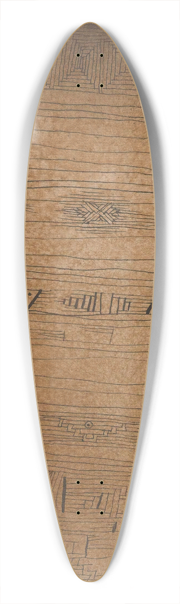 Paul Klee - Inscription 39.3 inch art pintail longboard deck