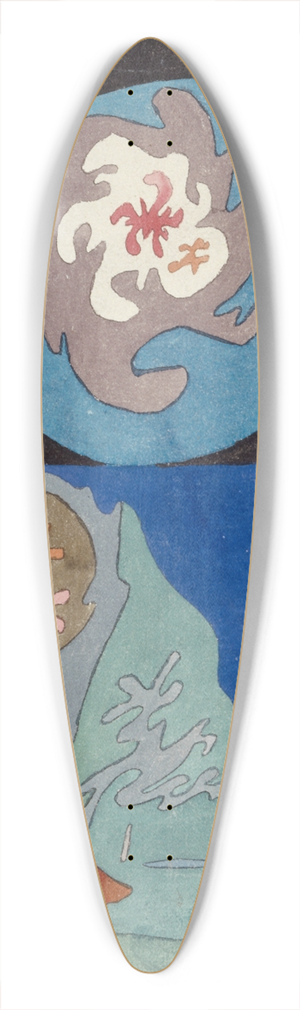 Paul Klee - In the country gem 39.3 inch art pintail longboard deck
