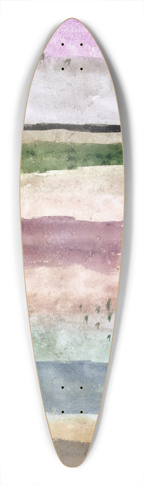 Paul Klee - Landscape with Poplars 39.3 inch art pintail longboard deck