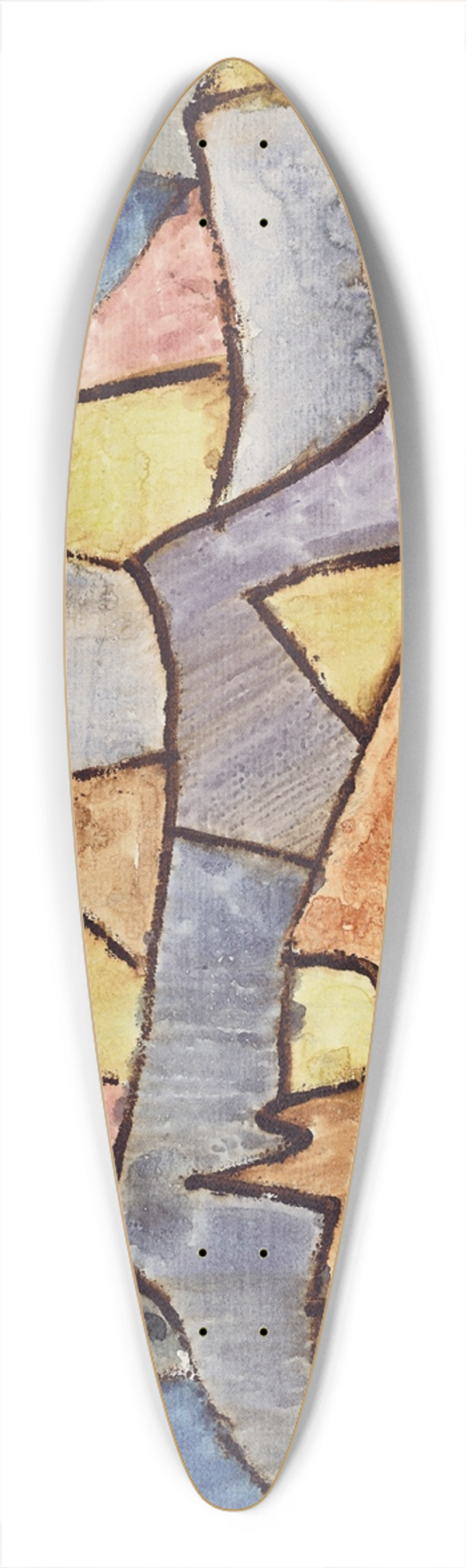 Paul Klee - Strenge Gebirgsform (Kristallines Gebirge) 39.3 inch art pintail longboard deck