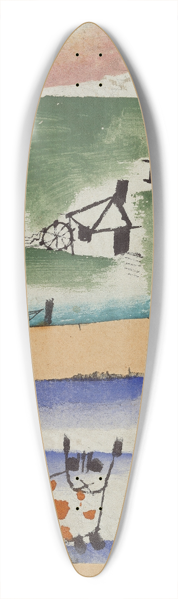 Paul Klee - Tomcats Turf 39.3 inch art pintail longboard deck