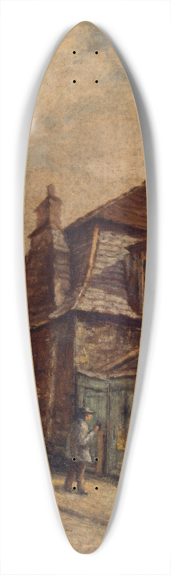 Paul Martellire - Le Pavillon de chasse de M. de Jullienne, ruelle des Gobelins 39.3 inch art pintail longboard deck